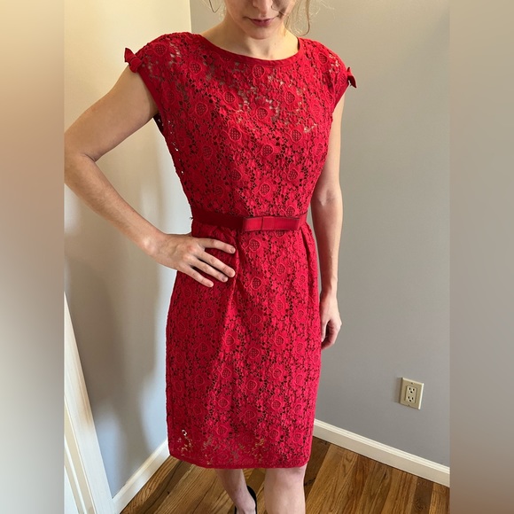 Red Lace Dress Size 4 Kate Spade - Picture 2 of 6